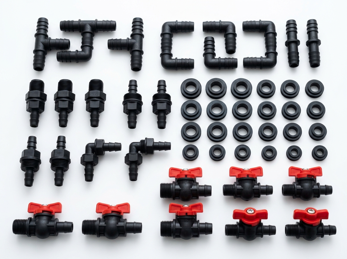 Ecoalfa micro-irrigation joiners grommets and mini valves